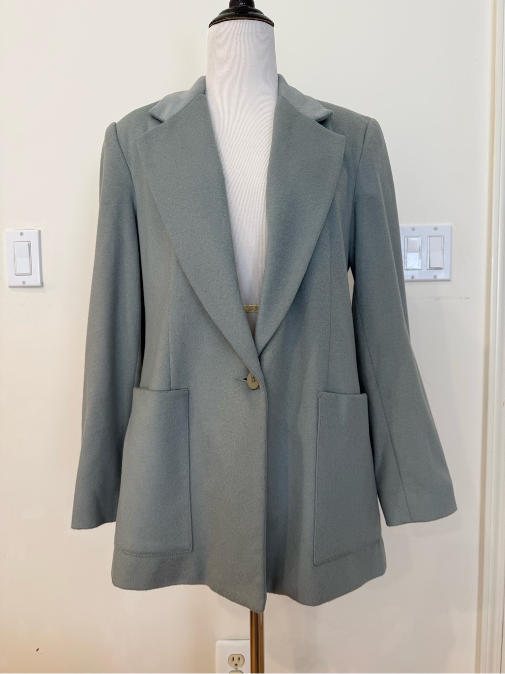 Georges Marciano Womens Single-Button Mint Blazer Jacket